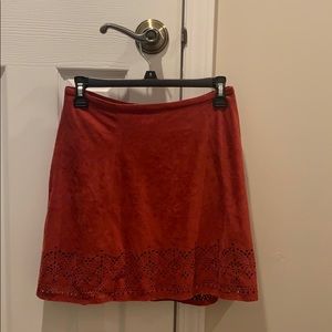 Express high waisted red skirt